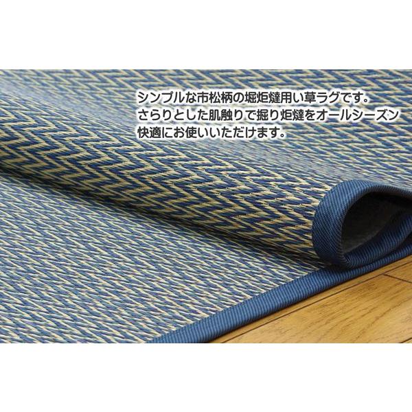 (タイムセール中) ラグマット 夏用 い草ラグ 約2畳 約191×191cm 堀こたつ対応 中抜き：約90×90cm 裏面不織布 抗菌防臭 ベージュ