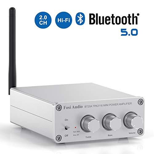 Fosi Audio BT20A-S 200W Bluetooth 5.0アンプ ステレオオーディオアンプ 2チャンネル ミニ Hi-Fi クラスD パワーアンプ 小型高低音?整 家庭用パッシブスピーカ｜happyrich1524｜07