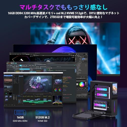 ミニpc N97 mini pc 動作より安定最大3.6GHz 4C/4T ミニpc N97 mini pc 2024最新型 動作軽い最大3.6GHz 小型pc 16GB