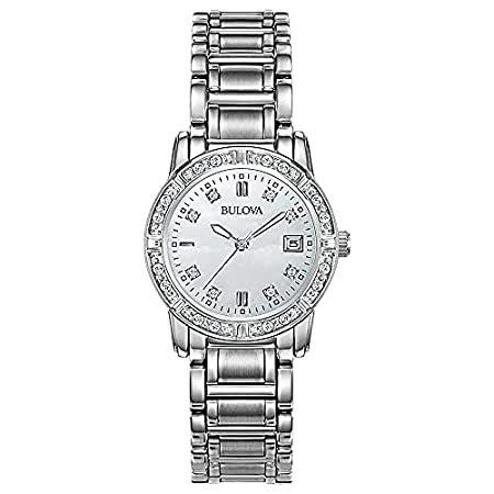 【並行輸入品】Bulova Classic Quartz Ladies Watch, Stainless Steel Diamond , Silver-Tone (