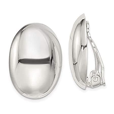 【500円引きクーポン】 Earrings On Clip Pierced Non Oval Silver Sterling 【並行輸入品】925 Fine Wome For Jewelry ピアス