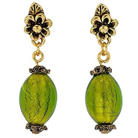総合福袋 【並行輸入品】GlassOfVenice Murano Glass Antico Tesoro Olives Earrings -Lime Green ピアス