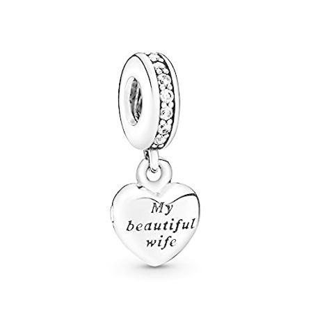 【お買得】 Charm Zirconia Cubic Dangle Wife Beautiful My Jewelry 【並行輸入品】Pandora in S Sterling ネックレス、ペンダント