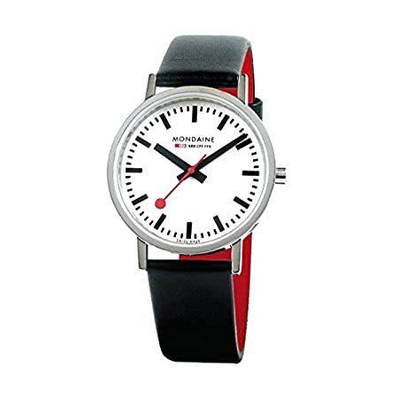 Dial White Classic Watch 【並行輸入品】MONDAINE Black Men A660.30314.11SBB strap leather 腕時計 激安特価 