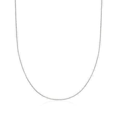 値引 White 14kt .7mm 【並行輸入品】Ross-Simons Gold Necklace Chain Box Adjustable ネックレス、ペンダント