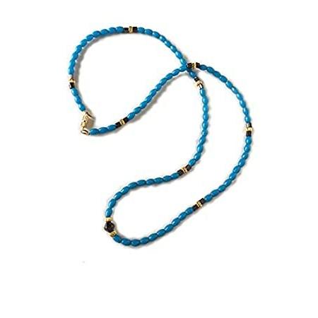 ★大人気商品★ 【並行輸入品】Teal Gold Kind a of One Necklace. Long Style Egyptian Hematite ネックレス、ペンダント