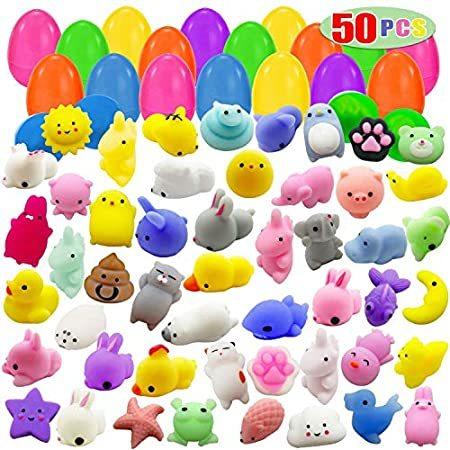 ランキング上位のプレゼント モチ 並行輸入品 50カワイイ スクイージー イースターエッグエッグ イースターエッグハントイベント イースターパーティー記念品 プリフィルド トイズ その他 Www Hestanto Web Id