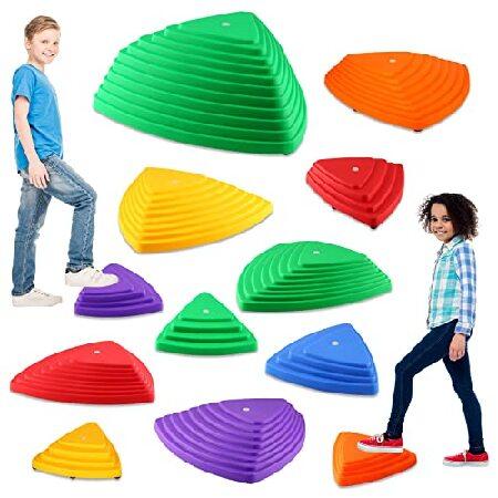 2021新発 Play Kids for Set Stones Stepping Balance IROO Indoor Non-Slip Outdoor, and その他アウトドア用品