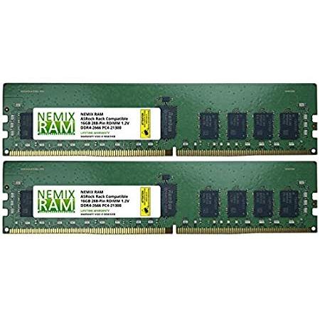 最高級 16GB) x (2 Kit 32GB DDR4-2666 Ra ASRock for Memory Registered ECC PC4-21300 メモリー