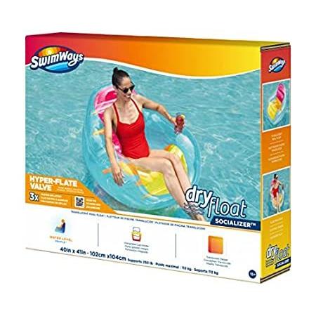専門店では Translucent Socializer Float Dry 【並行輸入品】Swimways Pool Cupholder with Chair Lounge 家庭用プール