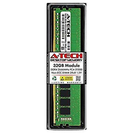 憧れ A-Tech 32GB RAM for Lenovo ThinkCentre M80t (1 x 32GB) DDR4 2666 MHz PC4-21 メモリー