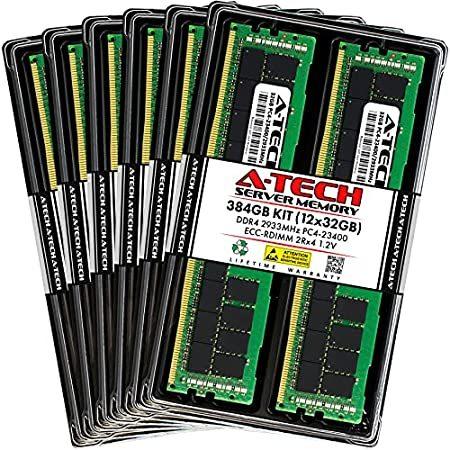 【期間限定特価】 A-Tech 384GB RAM Kit for Lenovo ThinkStation P720 (12 x 32GB) DDR4 2933 MHz メモリー