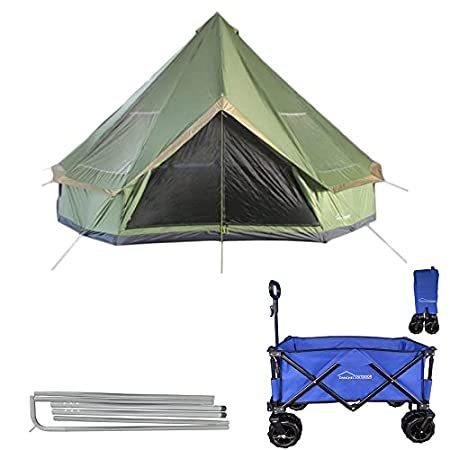 Happy’sShopDANCHEL OUTDOOR 8 Person Large Lightweight Yurt Tent with Replacement Pole ＿並行輸入品