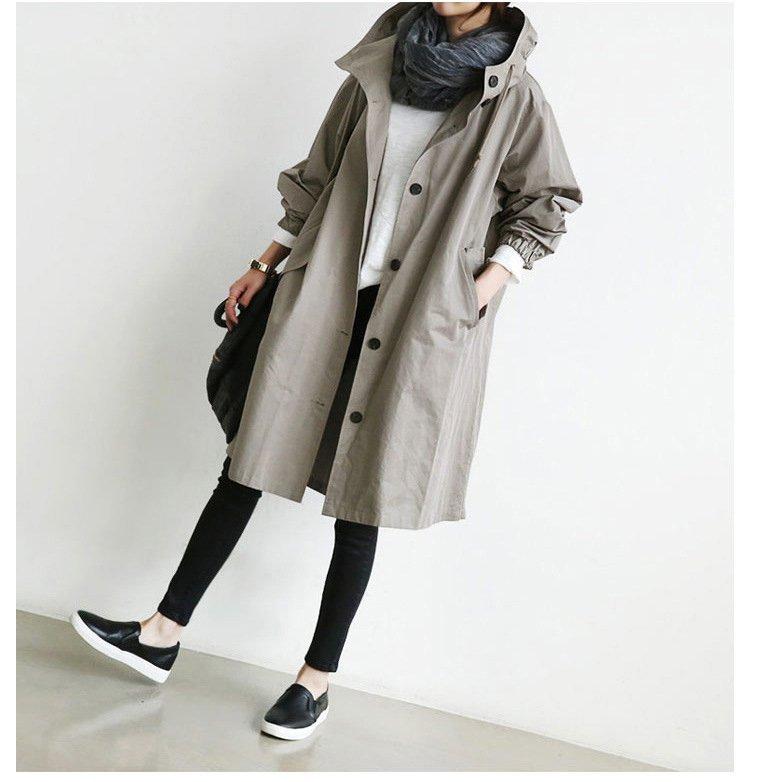 コート レディース ロングコート 30代40代 オシャレ 秋 アウター 女性 Ol ゆったり 出群 ジャケット 大人 ウインドブレーカー 通勤 韓国風