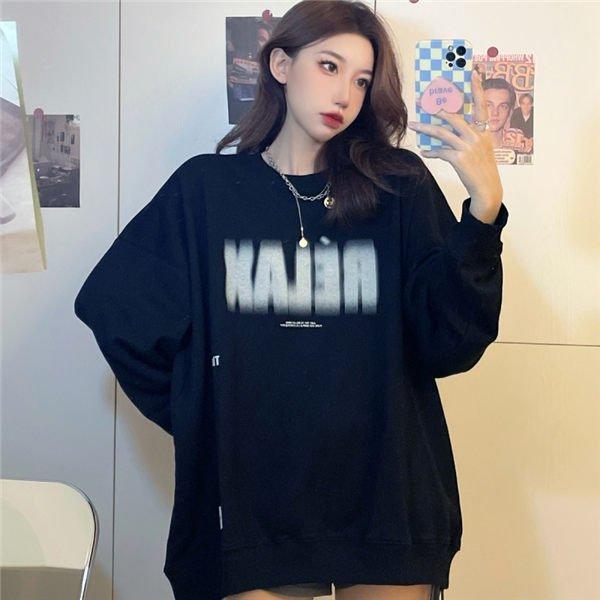 最大57 オフ トレーナー レディース 秋物 スウェットトレーナー 可愛い 女性 春秋トレーナー プリント 英語文字 ロゴ 韓国風 春秋 Syga Es