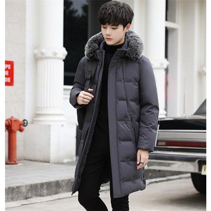 21年ファッション福袋 メンズ ダウンコート フード付き ファー付き ベンチコート メンズ ダウンコート ベンチコート 防風 防寒服 冬 コート ダウン ロングコート ダウンジャケット フード付き ファー付き コート アウター