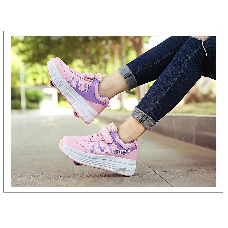 ローラーシューズ キッズ 大人 子供 メンズ 靴 女の子 スニーカー 通気性 ローラースケート ローラースニーカー 人気 Bzlbx01 Happyshopping 通販 Yahoo ショッピング