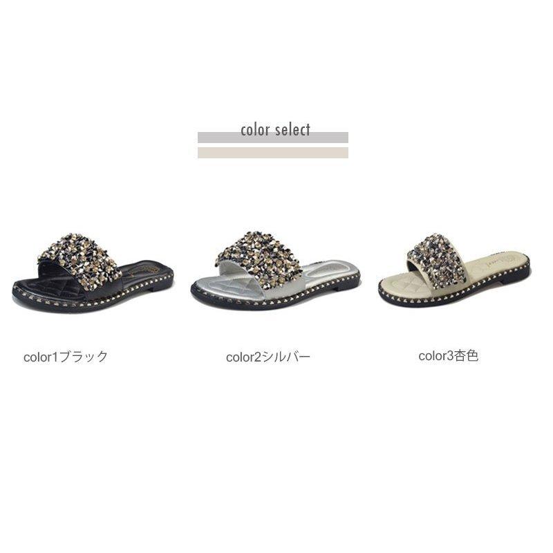 ブランドのギフト サンダル おしゃれ ぺたんこ キラキラ ダイヤ スリッパ 歩きやすい 春夏 ミュール 痛くない ビーチサンダル レディース サンダル カラー Color1ブラック Testglamour Glamourcareclinics Com