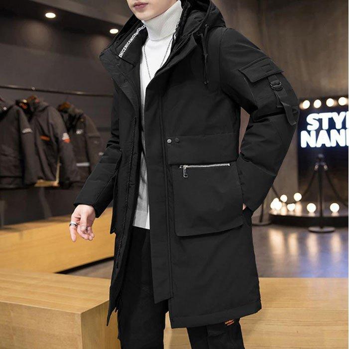 人気提案 ダウンジャケット メンズ 秋冬新作 通勤 オフィス 暖かい 高品質 防風 防寒 大きいサイズ ライトダウン 無地 ダウンジャケット ロング丈 メンズ ダウンコート アウター 無地 ダウンコート ロング丈 コート アウター