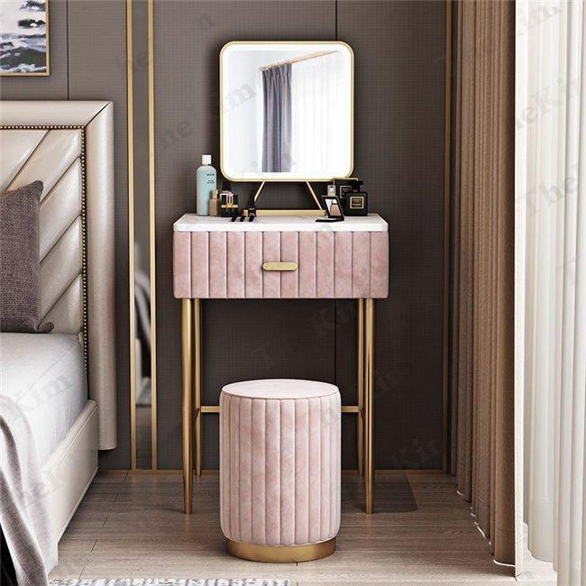 グッズ ドレッサー 北欧風 鏡台 オシャレ お姫系 LEDミラー スツール