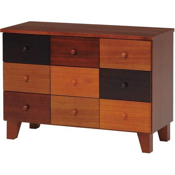 チェスト おしゃれ 3段 収納 木製 幅85×奥行35×高さ60cm