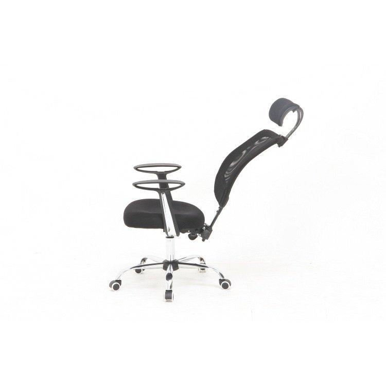 注目ショップ・ブランドのギフト デスクチェア 椅子 おしゃれ メッシュ ヘッドレスト 肘掛け付き オフィスチェアー ブラック