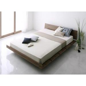 ローベッド ダブルベッド マルチラススーパースプリングマットレス付き ナローステージ(ベッドフレーム幅160) おしゃれ