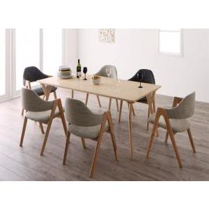 ダイニングセット 6人用 おしゃれ 7点セット(テーブル170+チェア6脚) 北欧