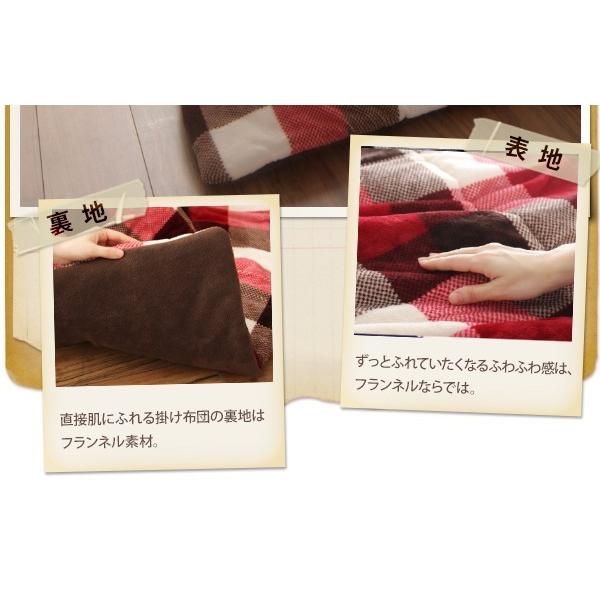 こたつ掛け布団 4尺長方形(80×120用) おしゃれ チェック柄撥水 こたつ