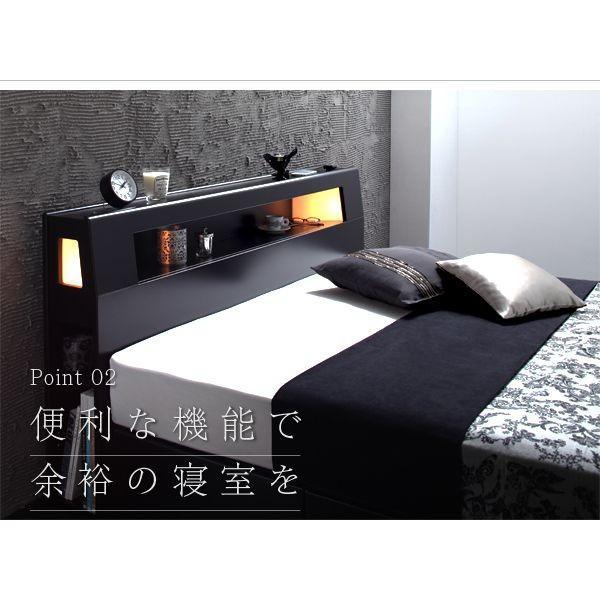 販売本物 (SALE) 収納付きベッド シングルベッド マルチラススーパースプリングマットレス付き モダン照明コンセント収納ベッド