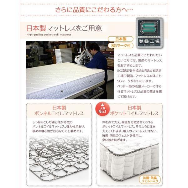 アウトレット販売 (SALE) 連結ベッド セミダブルベッド 国産ボンネルコイルマットレス付き 親子ベッド