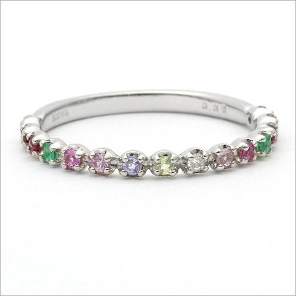 K10/K18 「Amulet」マルチカラー アミュレット エタニティ リング/指輪