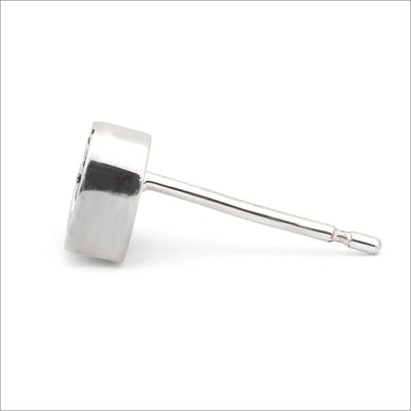 K10/K18WG ブラックダイヤモンド 0.04ct ハート ピアス /ダイヤ/ハート