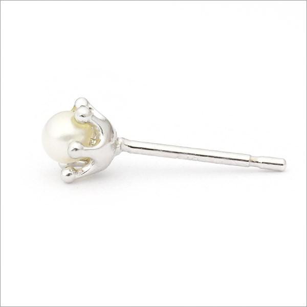 K10/K18 ミルククラウン パール ピアス（キャッチ付）ピアス/アコヤ 