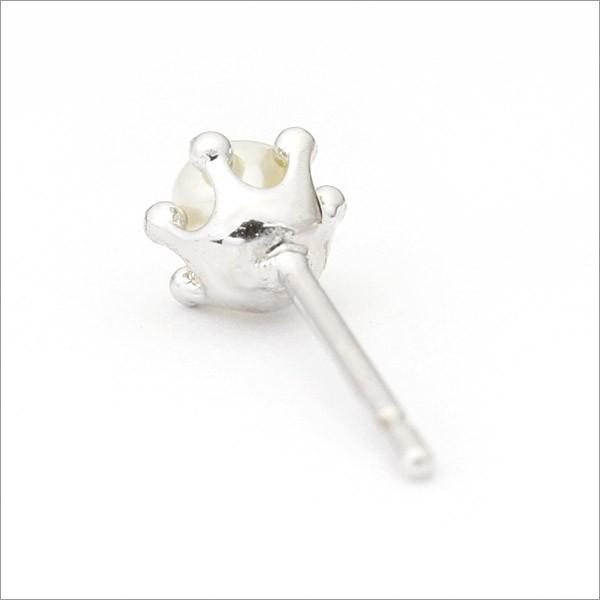 K10/K18 ミルククラウン パール ピアス（キャッチ付）ピアス/アコヤ 
