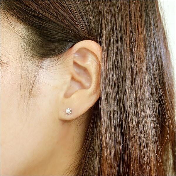 K10/K18 ミルククラウン パール ピアス（キャッチ付）ピアス/アコヤ 