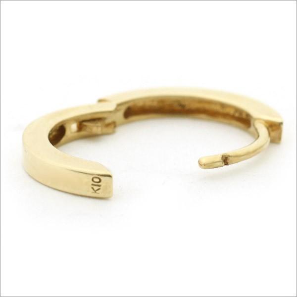 K10/K18 中折れ フープ ピアスフープピアス/中折れピアス/ゴールド