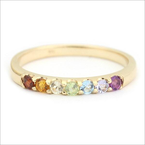 Amulet Ring」K10/K18 マルチカラーリング/指輪/アミュレット/ゴールド