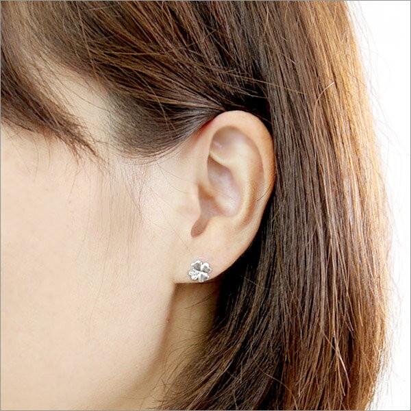 K10/K18 ダイヤモンド 0.04ct クローバー ピアス/ダイヤ/四つ葉 
