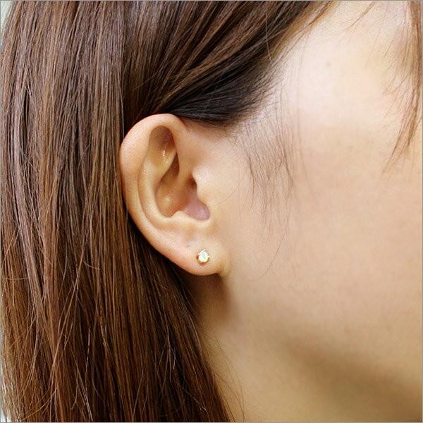 K10/K18 オパール ピアス（キャッチ付）/エチオピアオパール/オパール 