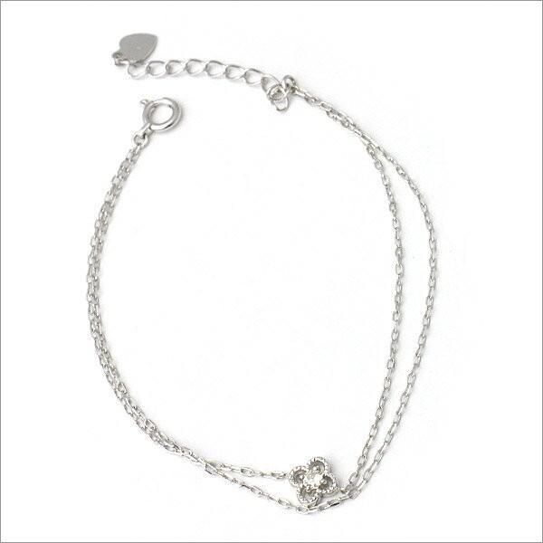 K18ピンクゴールド フラワーモチーフ ダイヤブレスレット