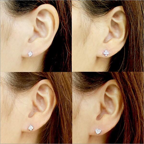新品 ダイヤモンド ホワイトゴールド K18 アメリカンピアス 0.04ct