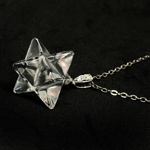 天然水晶×マカバスター】パワーストーン ペンダントトップ 約12mm