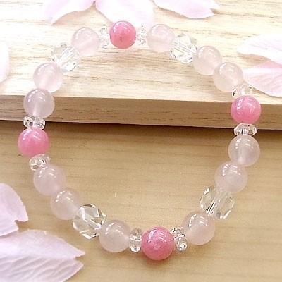 天然石ブレスレット・パワーストーン良縁祈願御守腕輪 恋愛宝珠（B