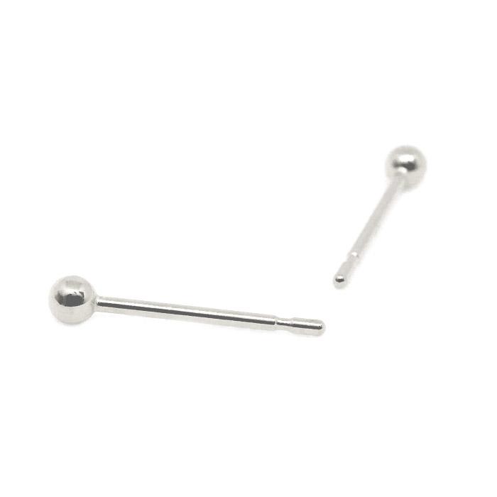 Pt900　プラチナ　2mm　丸玉　 地金　スタッドピアス/ラウンド/白金/小さめ/セカンドピアス/普段使い/オフィス/仕事/上品/シンプル/プレゼントの画像