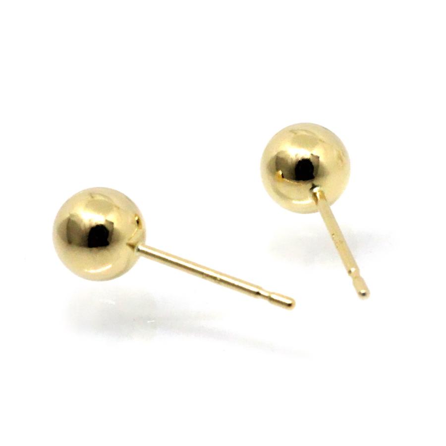 丸玉5mm ピアス K18 スタッドピアス 日本製 18金 ゴールド 地金 ボール 