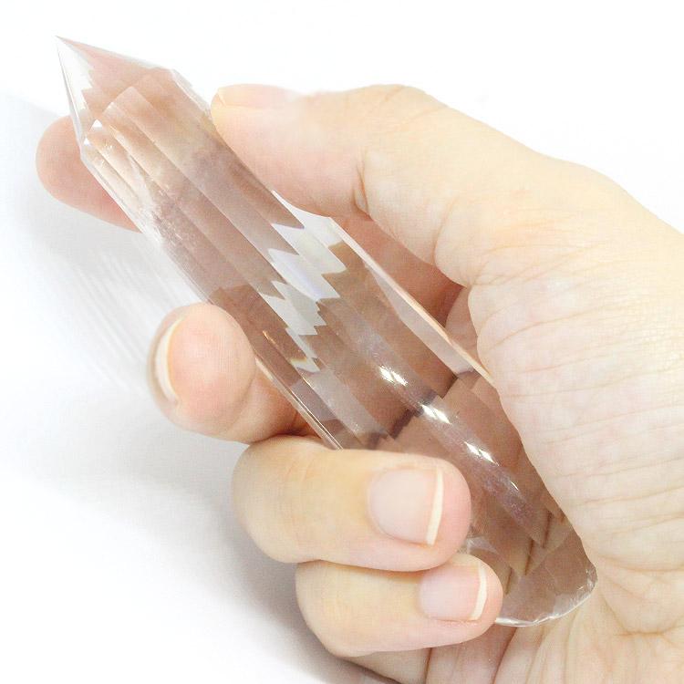 真氣光　気功　天然本水晶　握り棒 天然水晶 マッサージワンド ツボ押し マッサージ棒 カット水晶