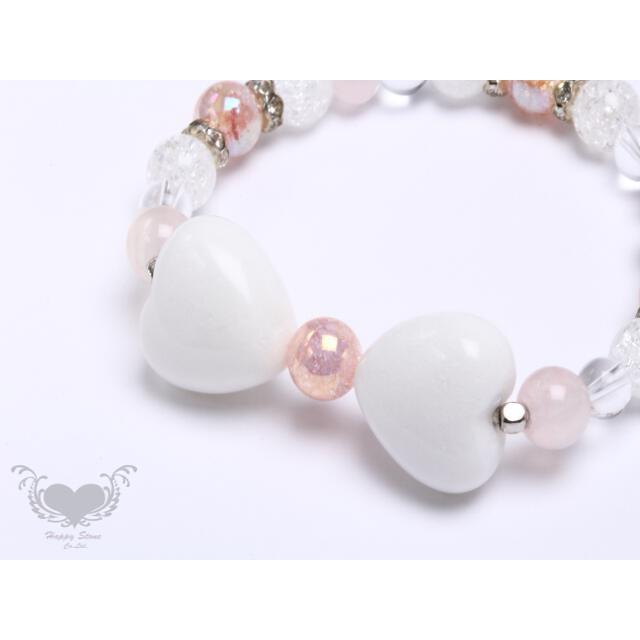 パワーストーンブレスレット リボンローズ ローズクォーツ 天然石 ハート石 可愛いデザインブレスレット レディース ハッピーストーン Wc013 Happy Stoneコーポレーション 通販 Yahoo ショッピング