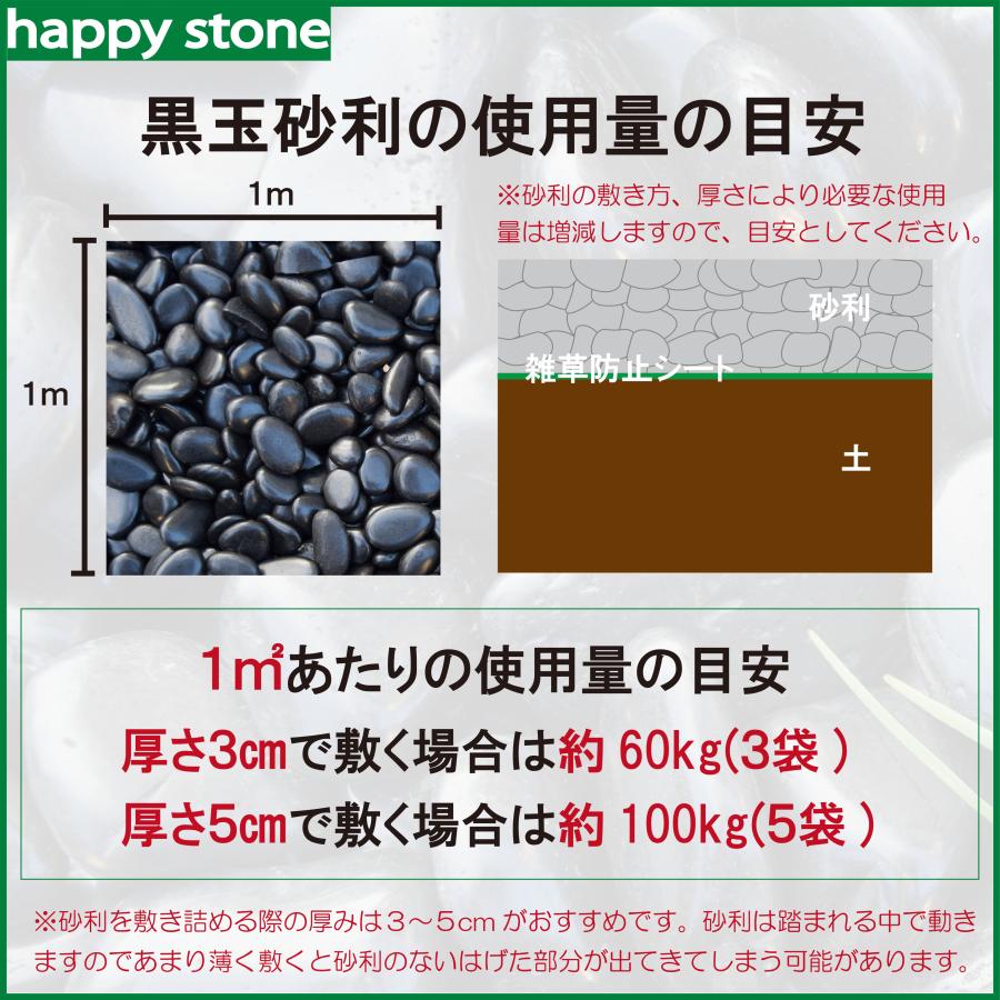 砂利 黒 玉砂利 彩光石 3分 10-20mm 20kg 光沢 丸石 黒玉石 じゃり 庭