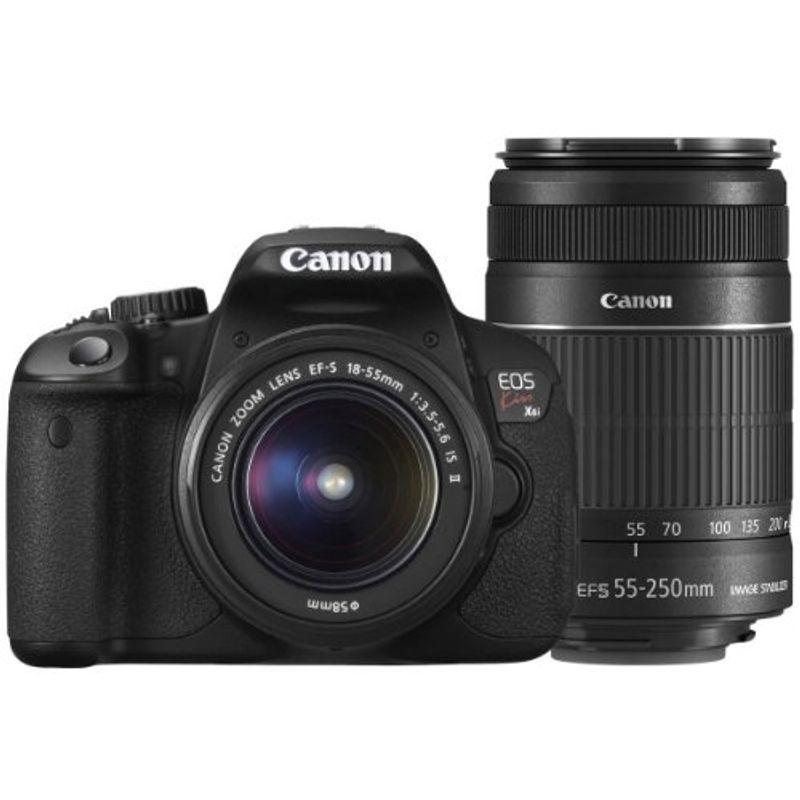 殿堂 Canon デジタル一眼レフカメラ KI EF-S18-55ｍｍ/EF-S55-250ｍｍ ダブルズームキット X6i Kiss EOS その他キッチン家電